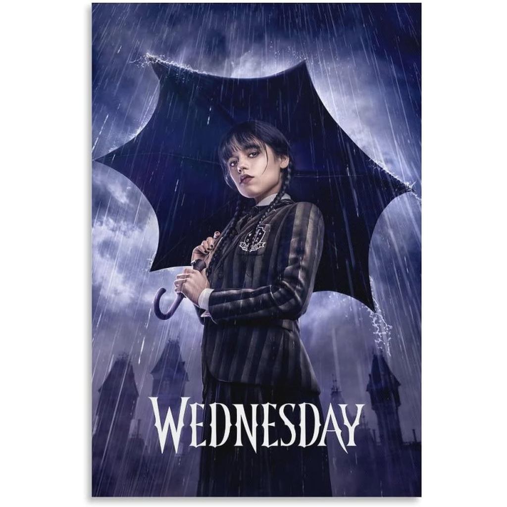 Thứ Tư Addams Jenna Ortega Poster Poster 90 Vải Treo Tường Nghệ Thuật Phòng Thẩm Mỹ Trang Trí Áp Phí