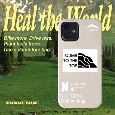 Suntaiho Mountain Slogan Speckled White In hình TPU chống sốc cho iPhone 17 16 15 14 13 12 11 X XS XR Pro Max Plus
