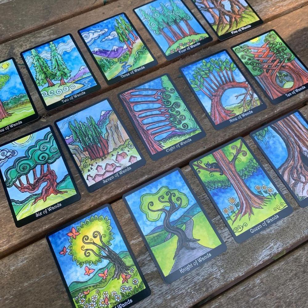 9 * 6.5cm Tarot of Trees 78 lá bài Tarot Deck