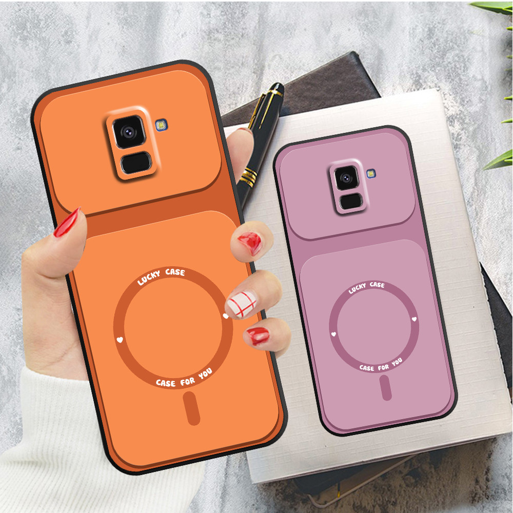 Ốp lưng Samsung A5 2018 / A8 2018 / A8 Plus / A8+ in hình vòng tròn luckycase