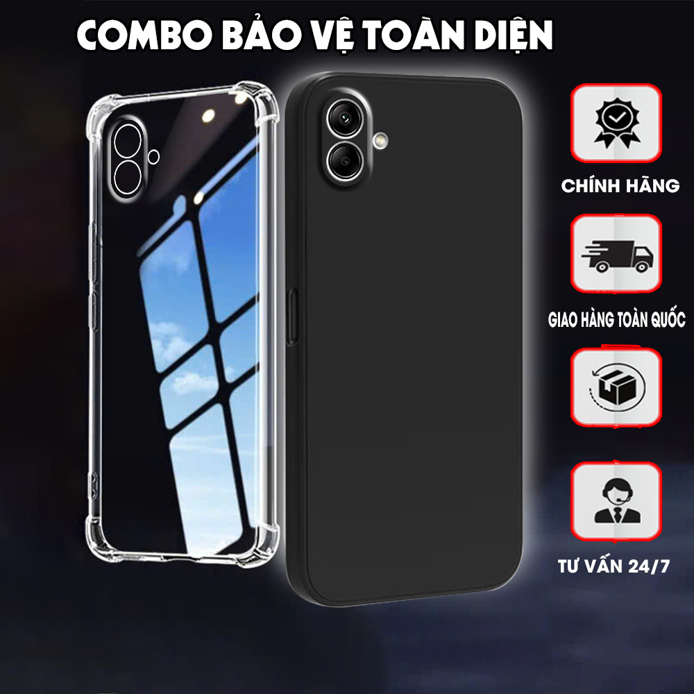 Ốp lưng Samsung A07 / A07 5G  dẻo trong suốt chống sốc , TPU đen trơn