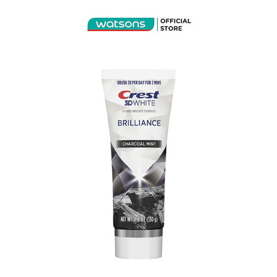 Kem Đánh Răng Crest 3D White Brilliance Charcoal Mint Toothpaste 130g