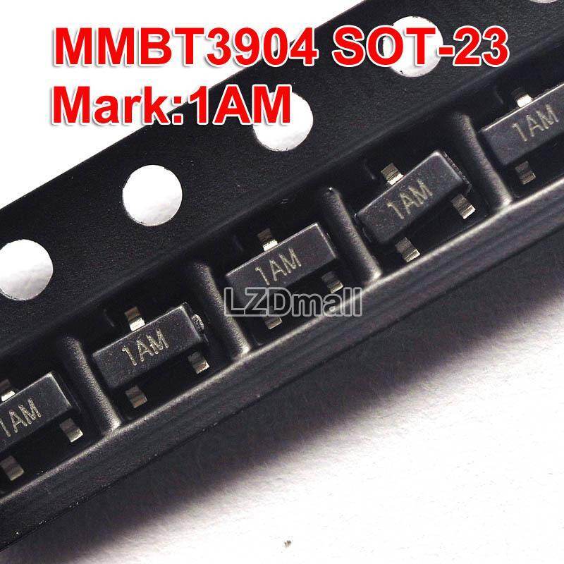 100 chiếc MMBT3904 1AM 2N3904 MMBT3904LT1G SOT23 3904 SMD SOT-23 SOT23-3 40V 200mA NPN Transistor