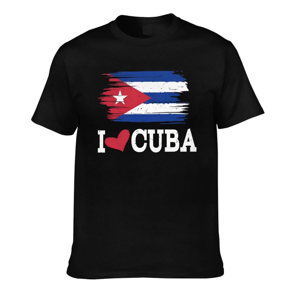 Thời Trang Mùa Hè Tee Quê Hương Và Cuộc Sống Cuba Cờ Cuba Tôi Yêu Cuba Cotton Nam Áo
