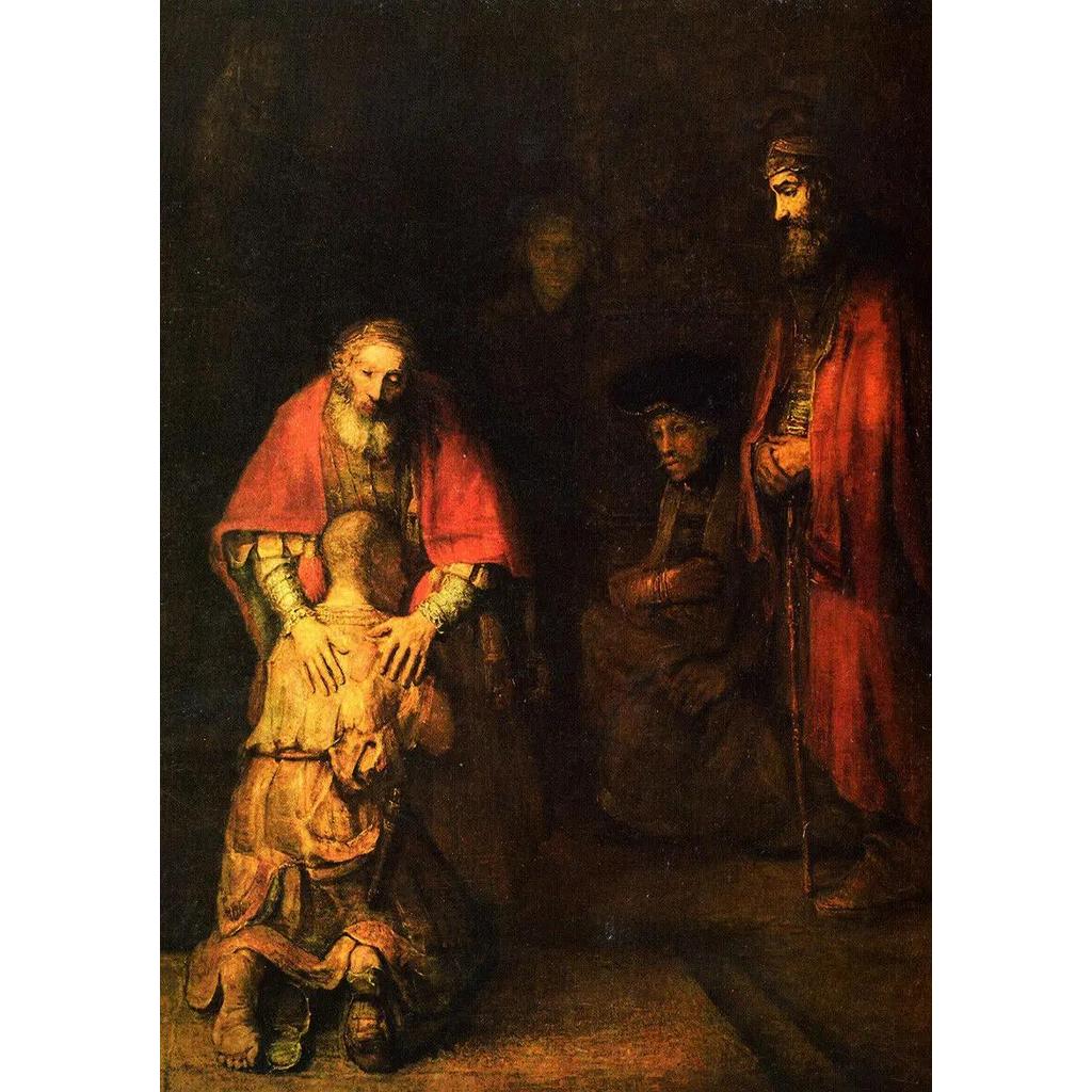 Rembrandt: Sự Trở Lại Của Con Trai Hoang Dã Tranh Canvas Nghệ Thuật In Hình Trang Trí Tường Cho Phòn