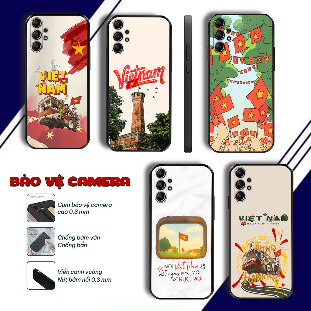 Ốp lưng Samsung A32 A52 A72 A52S M32 5G Việt Nam yêu nước cờ đỏ