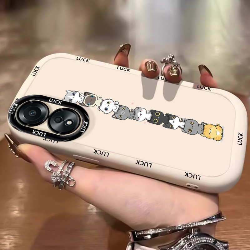 Ốp Lưng OPPO A58 4G A78 4G A58 5G A58X 5G A78 5G A1X 5G A2X 5G Ốp Case Vỏ mềm Mèo Hoạt hình