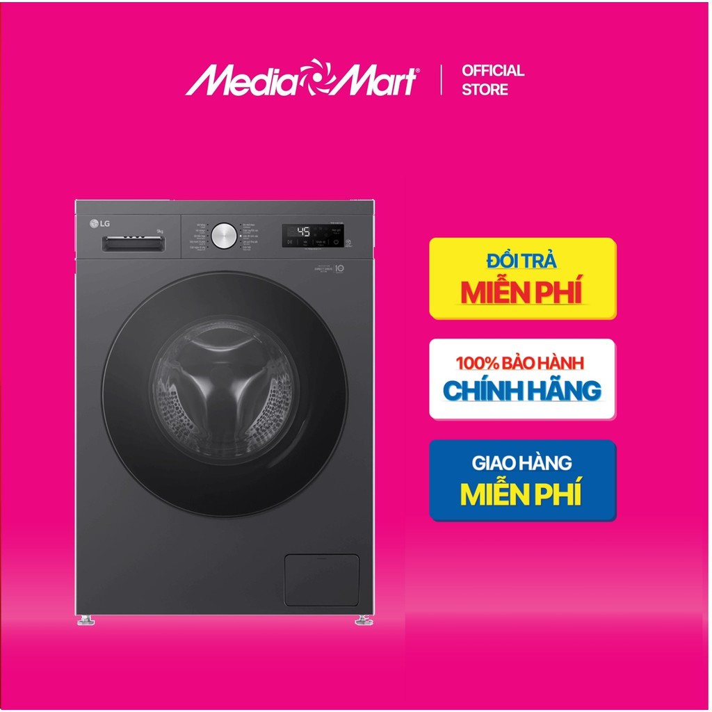 Máy giặt lồng ngang LG Inverter 9Kg FB1209S5M Bảo hành Chính hãng.