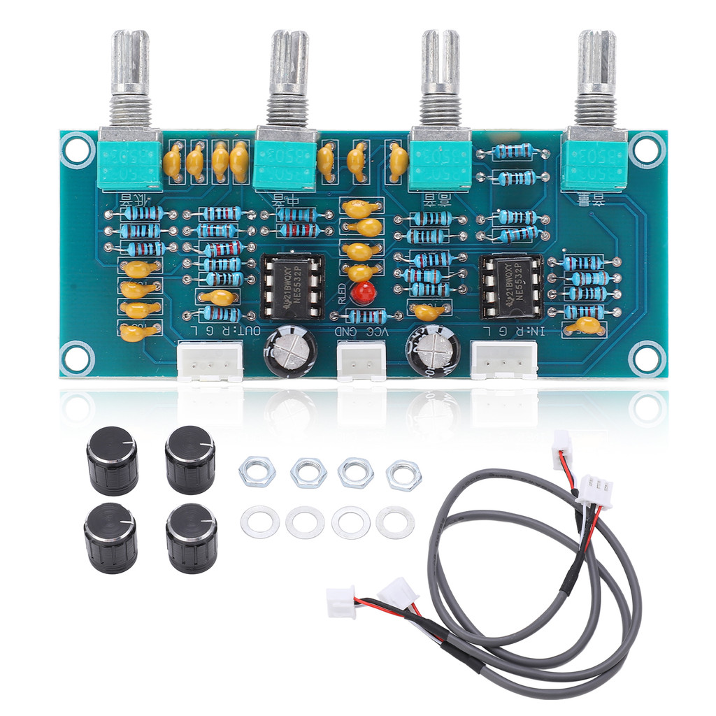 [mush] Bảng khuếch đại công suất kỹ thuật số PCB 2 kênh Preamp Module NE5532 Chip DC12V ~ 24V