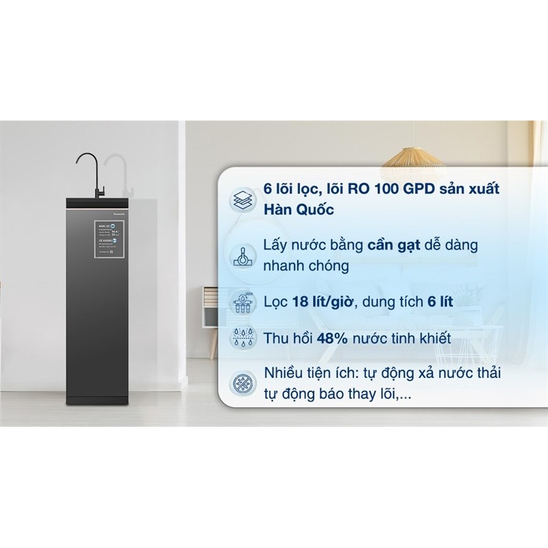 Máy lọc nước RO Panasonic TK-CA812M-VN 6 lõi - MALAYSIA 9 Đoàn Giỏi-H©️Ⓜ️