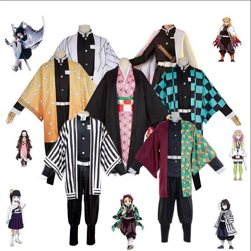 Demon Slayer Cosplay Tanjiro Nezuko Cosplay Shinobu Trang Phục Anime Nhật Bản Hoạt Hình Halloween Tr