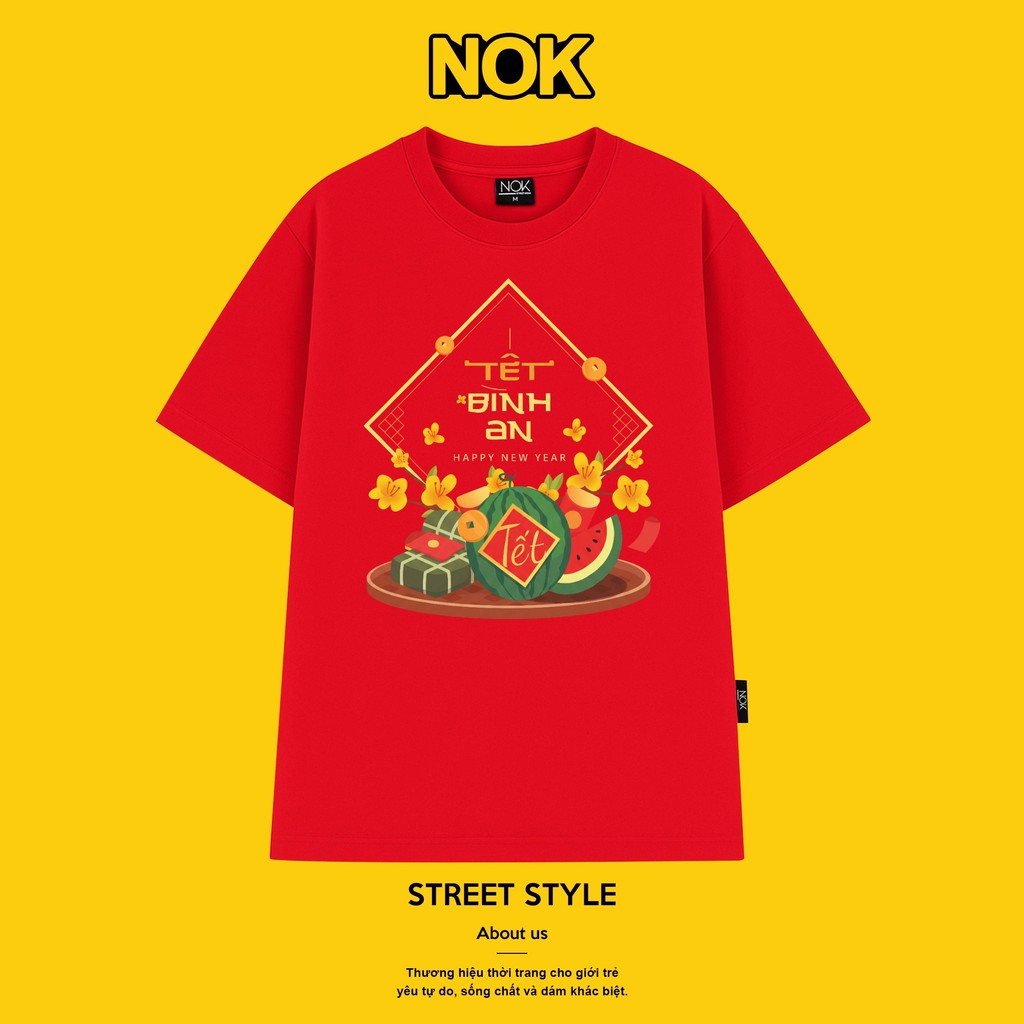 Áo Thun Tết Bình An Vui Vẻ - Streetwear Nok Streetwear NOK-N262