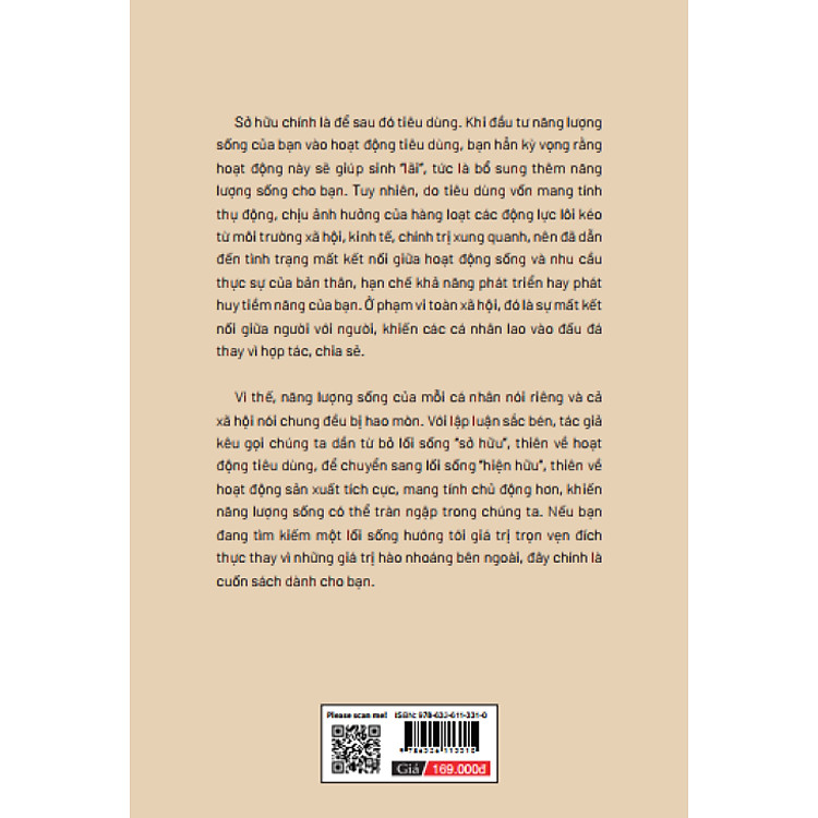 Sách - SỞ HỮU HAY HIỆN HỮU - Erich Fromm