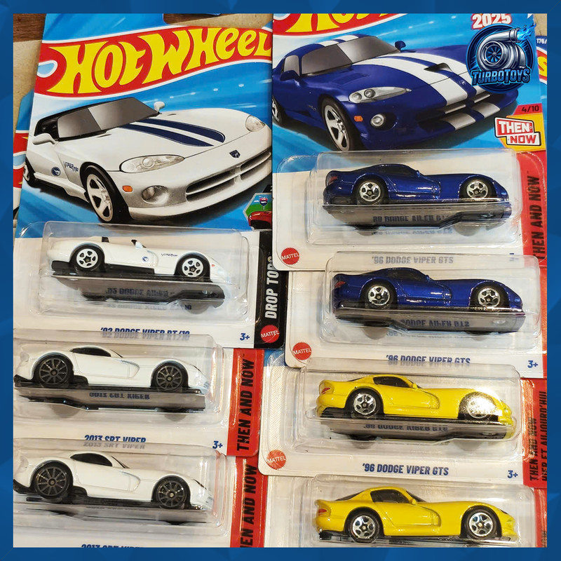 *TurboToys* Mô hình Hotwheels DODGE VIPER GTS -SRT Viper  Tổng hợp - Xe mô hình tỷ lệ 1:64 chính hãn