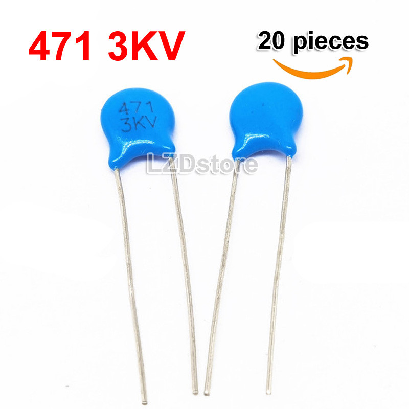 20 Chiếc Tụ Gốm Cao Áp 470pF 471 471K 3KV 3000V