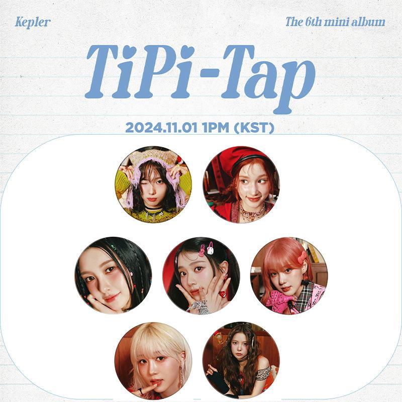 58mm Kep1er - Bộ Pin TiPi-Tap – Thời trang vui nhộn & Năng lượng trẻ trung| Bảy thành viên trong tra