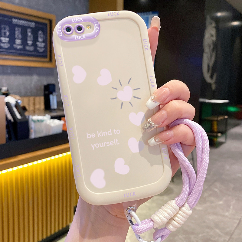 Ốp Lưng Realme C2 C2s OPPO A1KCase Trái tim nhỏ Với Lanyard