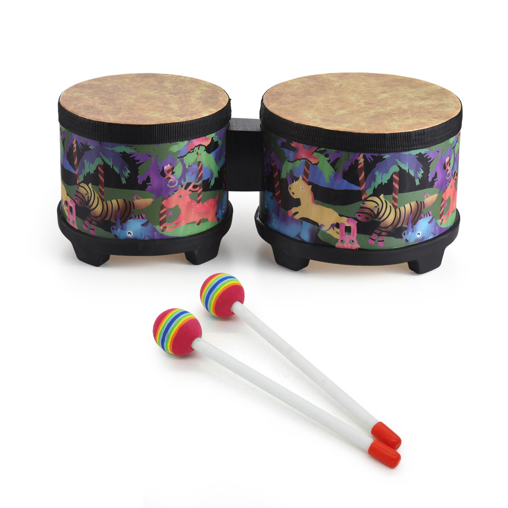 [xạ hương] Nhạc cụ gõ trống Sàn 5 inch và 6 inch cho trống Bongo sinh nhật Giáng sinh với 2 nốt nhạc