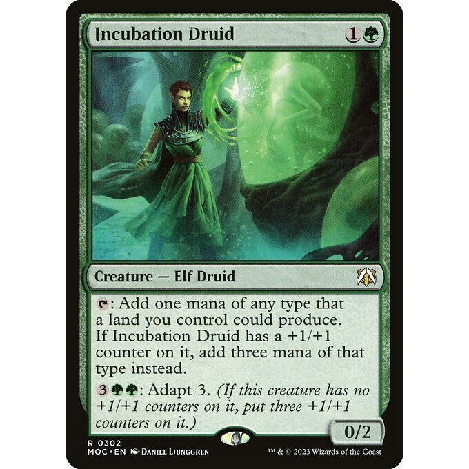 Magic: The Gathering - March of the Machine Commander - Incubation Druid (302)