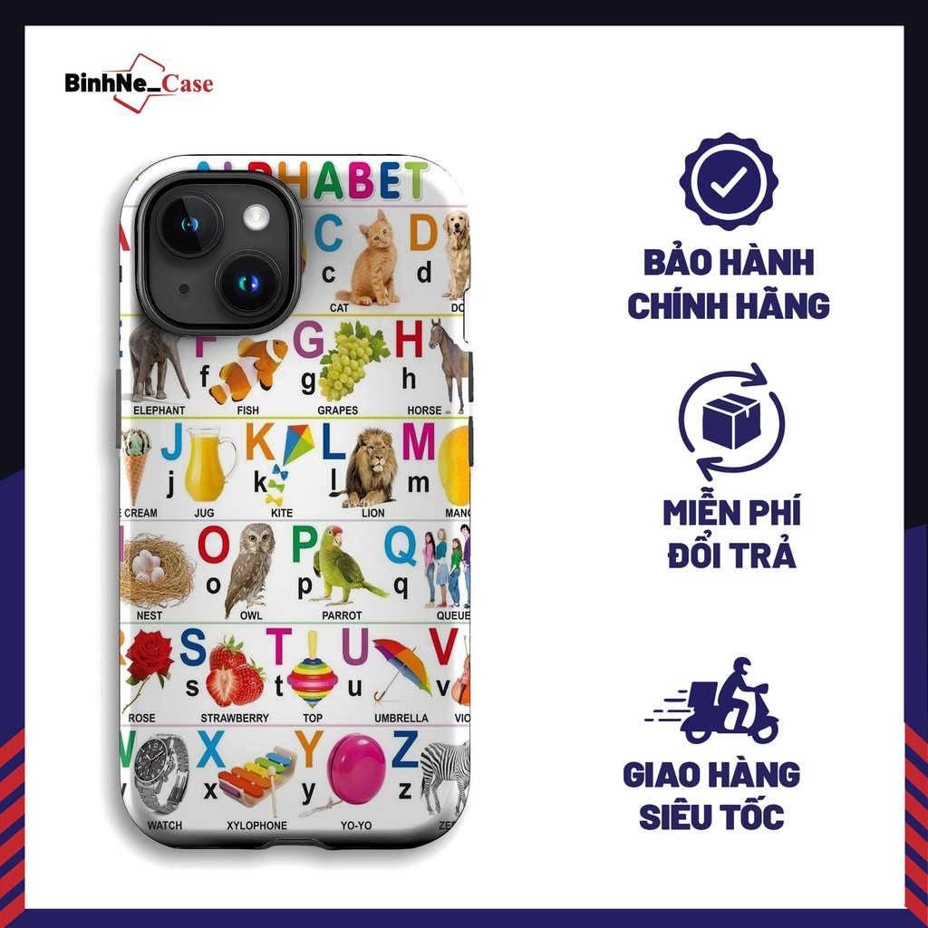 Ốp Điện Thoại Số Và Icon Emoji Cute BÍNHNECASE Chính Hãng Cho iPhone 7/8/16/17 prm