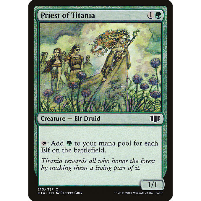 Magic: The Gathering - Commander 2014 - Priest of Titania (210)