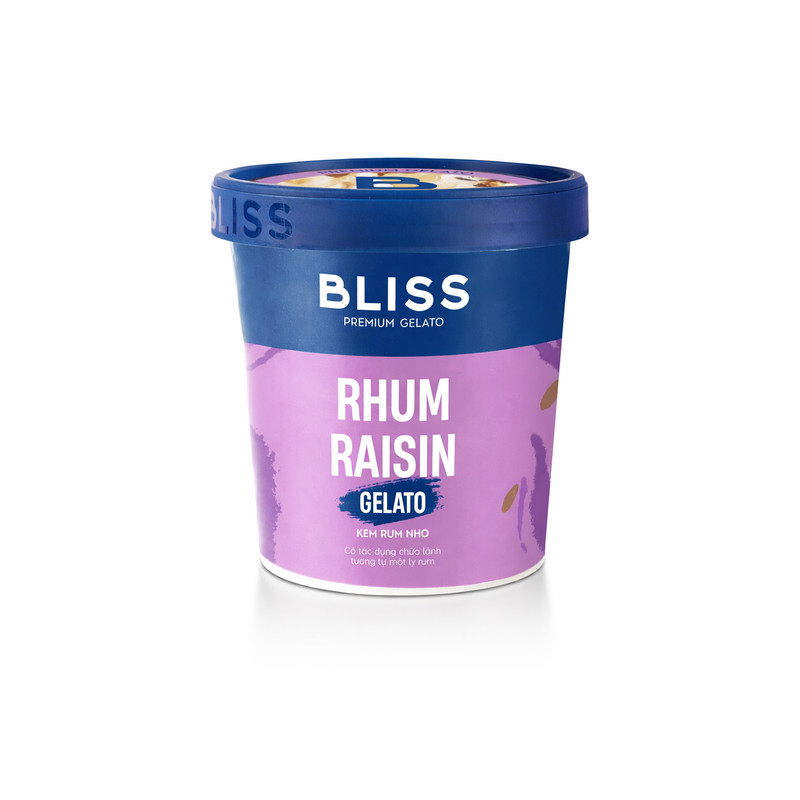 Kem Rum Nho 473ml Bliss Premium Gelato – Đậm Đà Hương Rum