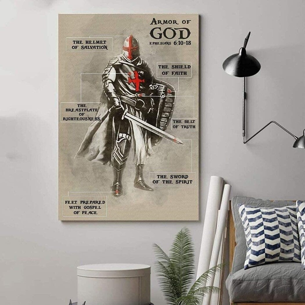 Knight Templar Canvas Armor of God Canvas Canvas Wall Art Canvas Trang trí nội thất 0 Inch