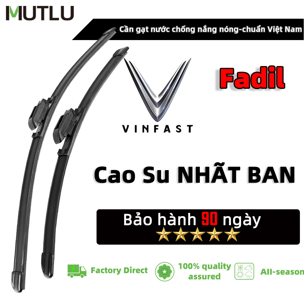 Cặp Gạt mưa ô tô VINFAST Fadil Lưỡi gạt Nhật Bản nhập khẩu - Chính hãng MUTLU - Bảo hành điện - tử G