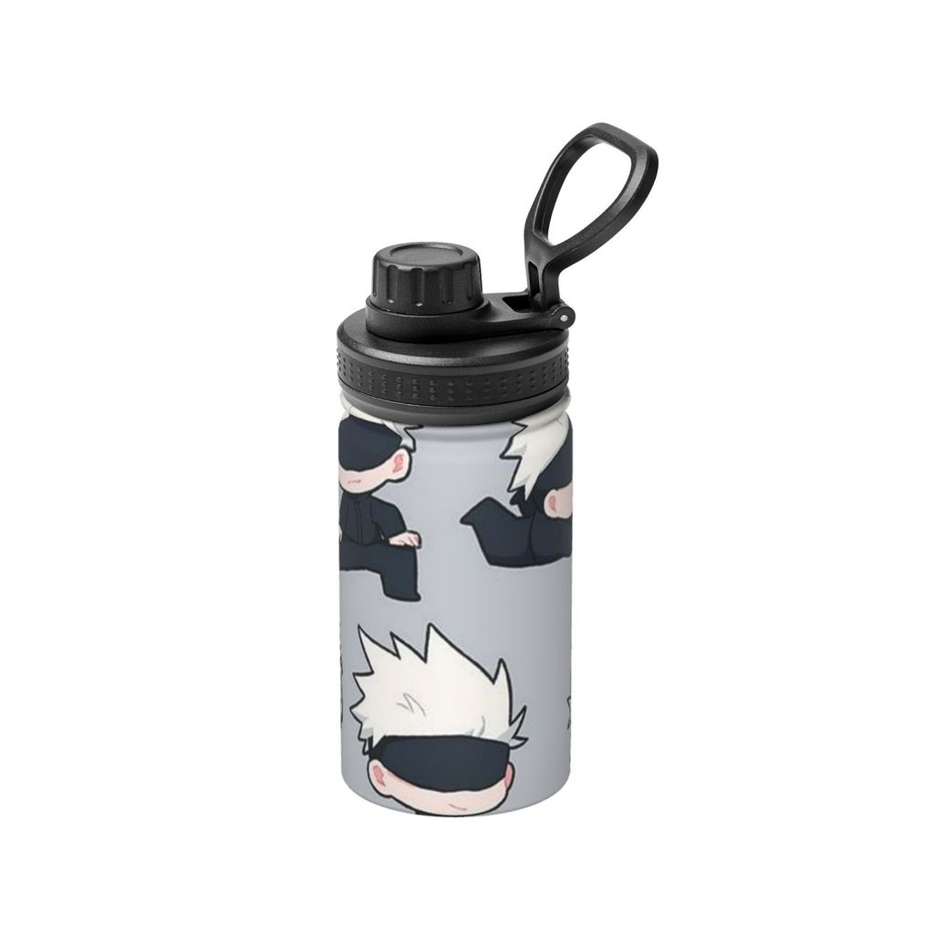 Satoru Gojo 12 oz Bình Nước Có Nắp Ống Hút, Bình Cách Nhiệt Chân Không Bằng Thép Không Gỉ, Chống Rò 