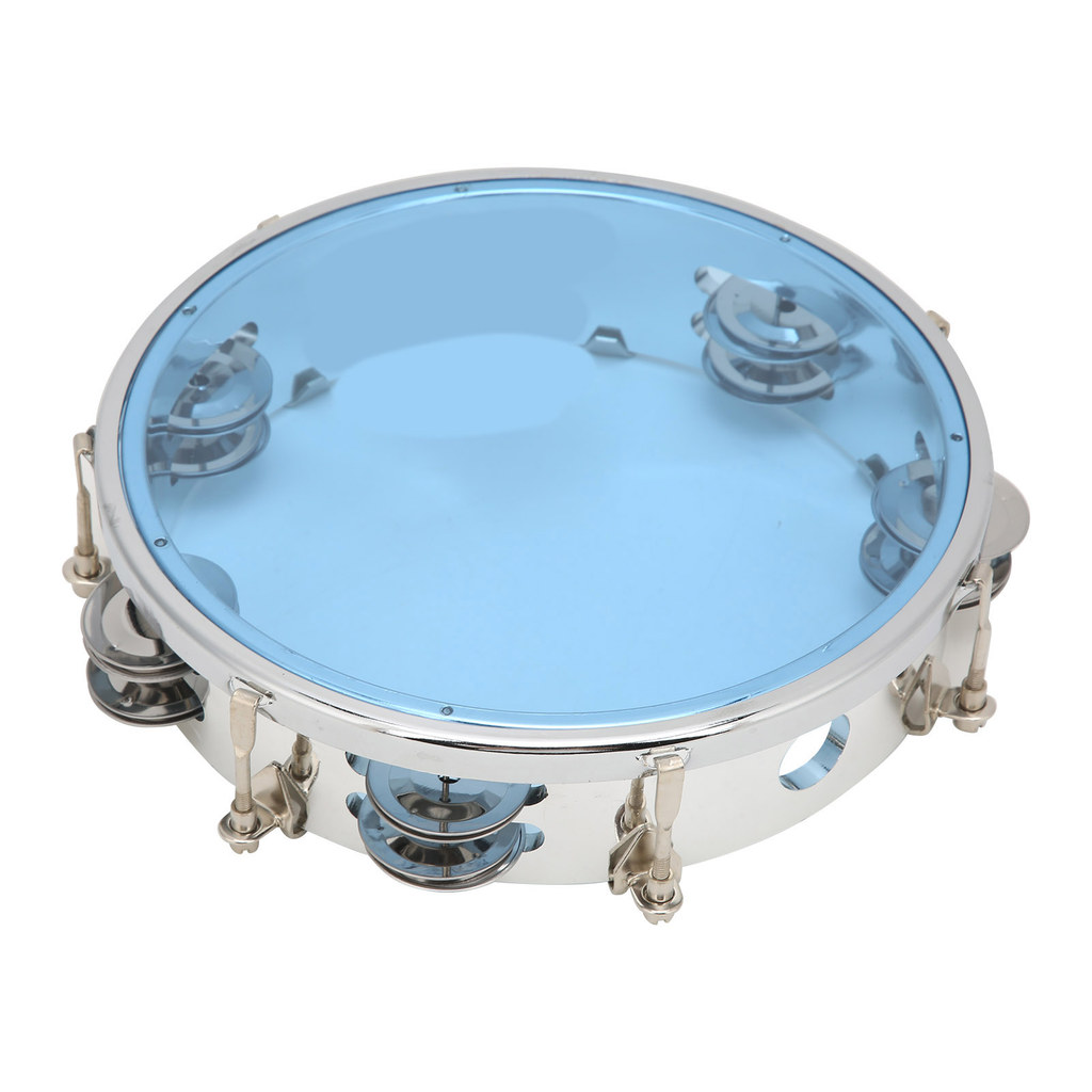 [xạ hương] MBAT Tambourine Có Thể Điều Chỉnh Âm Hai Hàng Jingle Bells Cầm Tay Trống Bộ gõ Nhạc Cụ 8i