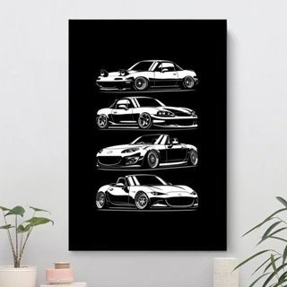 Thế Hệ MX5 Miata Đua Xe Poster Canvas Poster In Canvas Tranh Treo Tường Nghệ Thuật Hình Ảnh