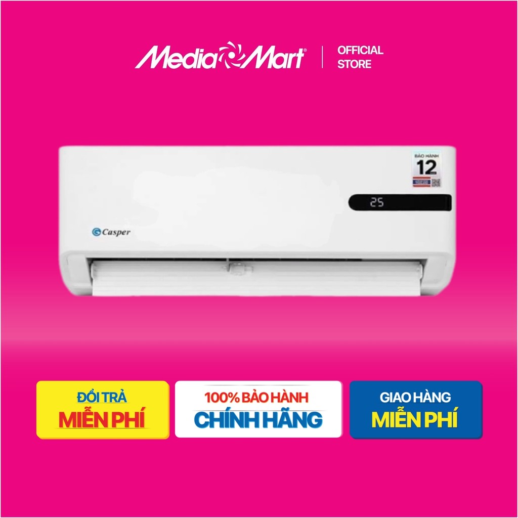 Điều hòa Casper 1 Chiều Inverter 12000Btu/1.5Hp GC-12IB36 Bảo hành Chính hãng.