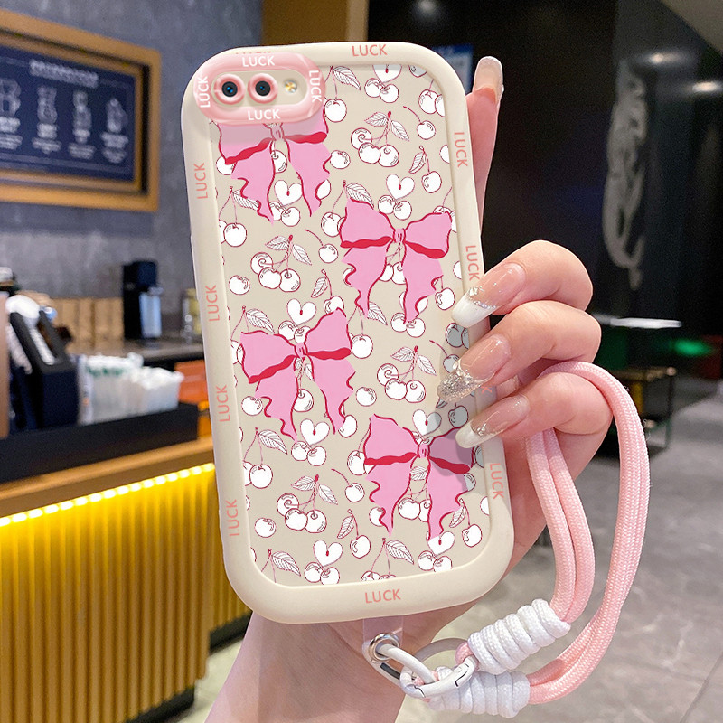 Ốp Lưng Realme C2 C2s OPPO A1K Case Bowknot nhỏ Với Lanyard