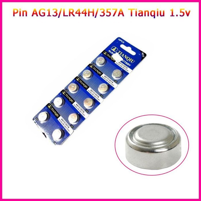 Vỉ 10 Viên Pin Ag13/lr44H/357A Tianqiu 1.5V