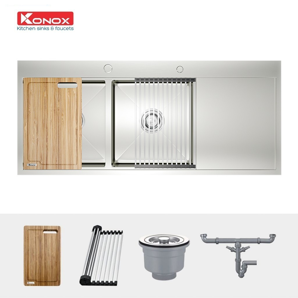 Chậu Rửa Bát Konox KN11650TD –Tối Ưu Trải Nghiệm Nội Trợ Rửa Nhanh Gọn Sạch Sẽ Cho Gian Bếp Hiện Đại
