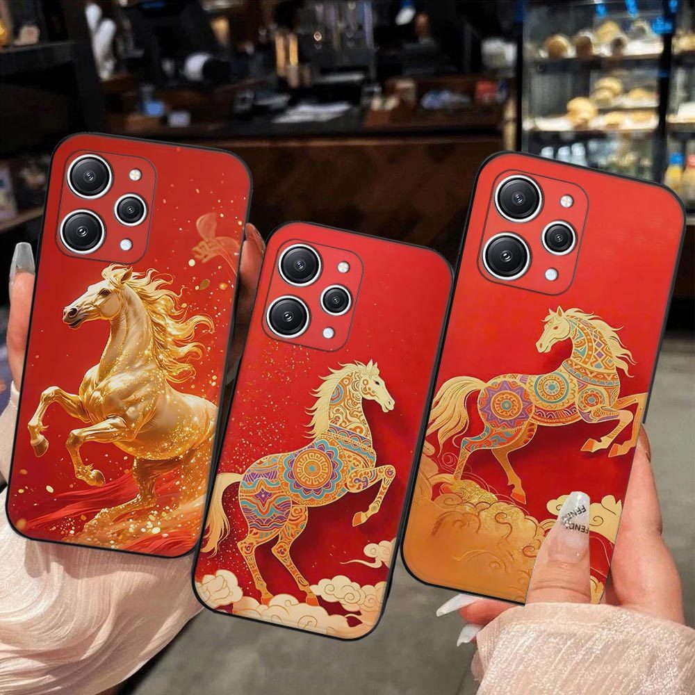 Ốp lưng Xiaomi Redmi 12 / Redmi 12 5G in hình Ngựa may mắn - ốp TPU chống sốc