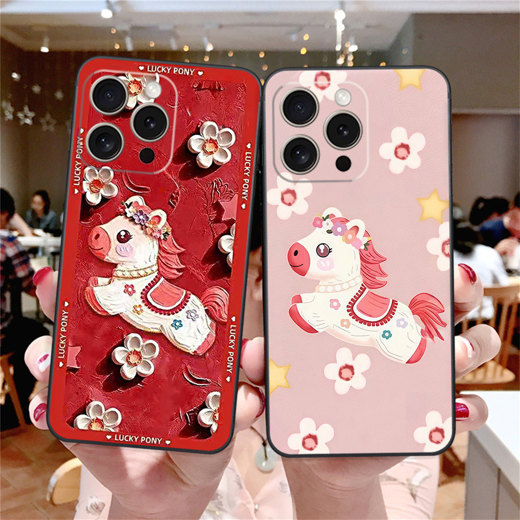 Ốp lưng Iphone 15 / Iphone 15 Pro / Iphone 15 Pro/ Iphone 15 Pro Max mẫu chú Ngựa Tết Lucky tiền cut