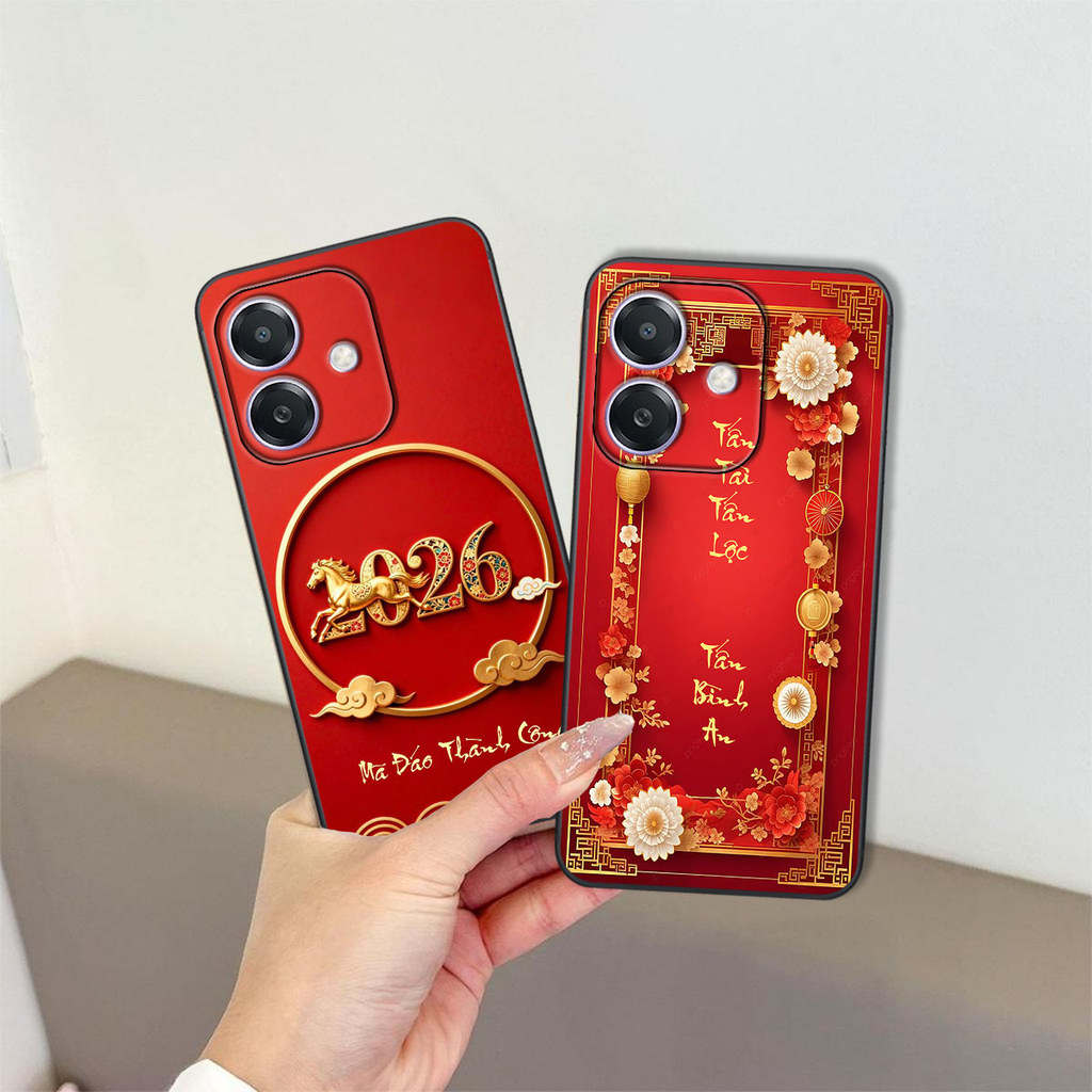Ốp lưng dành cho Oppo A3 / A3x / A3i 5G hình tết bình an tài lộc may mắn
