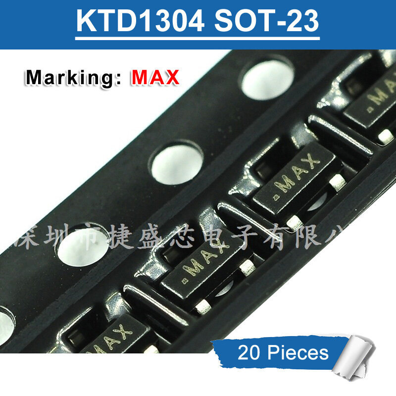 20 chiếc KTD1304 SOT-23 Đánh dấu MAX SOT23 SMD NPN Transistor mới nguyên bản