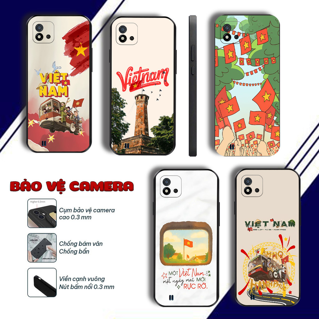 Ốp lưng Realme Narzo 50i , Narzo 50a Prime , Narzo 30a Việt Nam yêu nước cờ đỏ