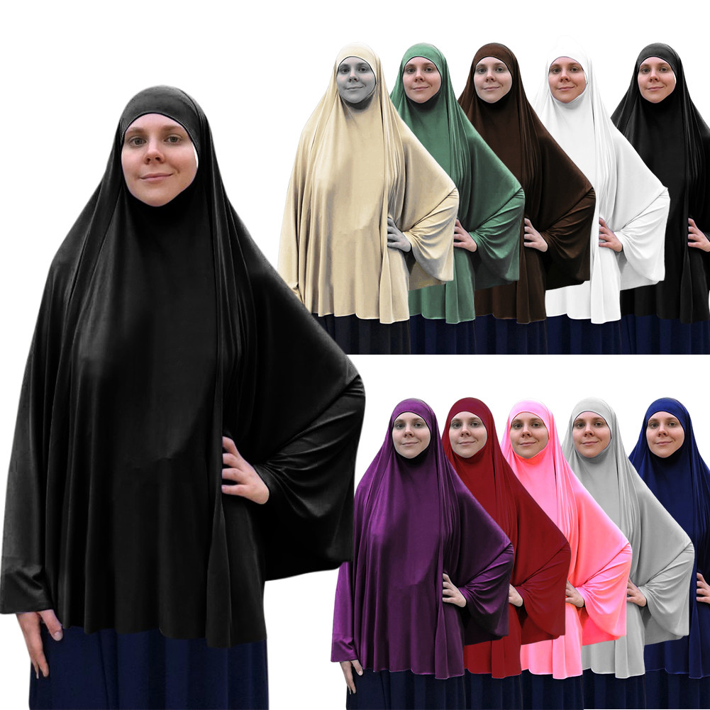 Người phụ nữ dài Khimar Hijab Cầu nguyện mềm Hijab