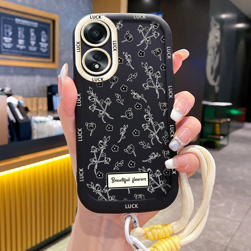 Ốp Lưng OPPO A58 4G A78 4G A58 5G A58X 5G A78 5G A1X 5G A2X 5G Case Mẫu Vintage Với Lanyard