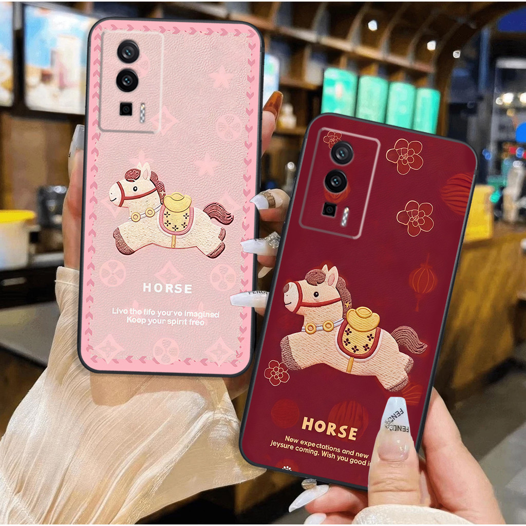 Ốp lưng Xiaomi K60 / K60 PRO / K60 Ultra mẫu chú Ngựa Tết Lucky tiền cute