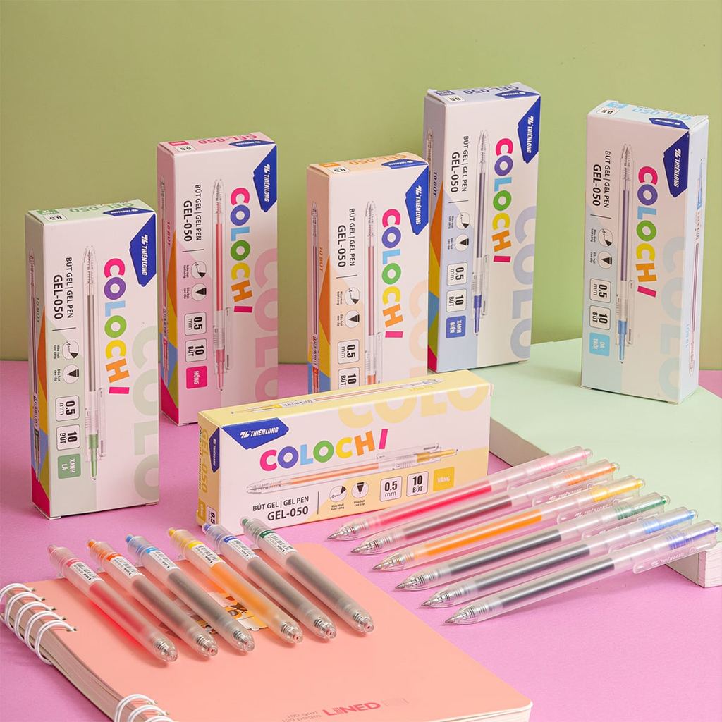 Combo 10 Bút gel Colochi Thiên Long Gel-050