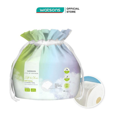 Khăn Lau Mặt Mền Mịn Watsons 80 tờ