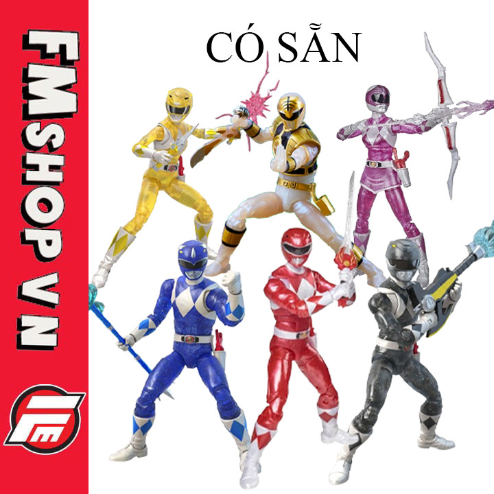 (2nd) Mô Hình Nhân Vật Lightning Collection Metalic MMPR Set