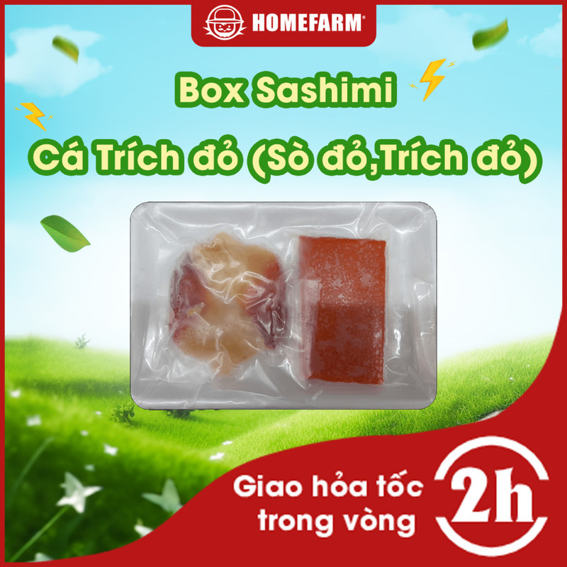 Box Sashimi-Cá Trích đỏ (Sò đỏ,Trích đỏ) - 3 SET COMBO