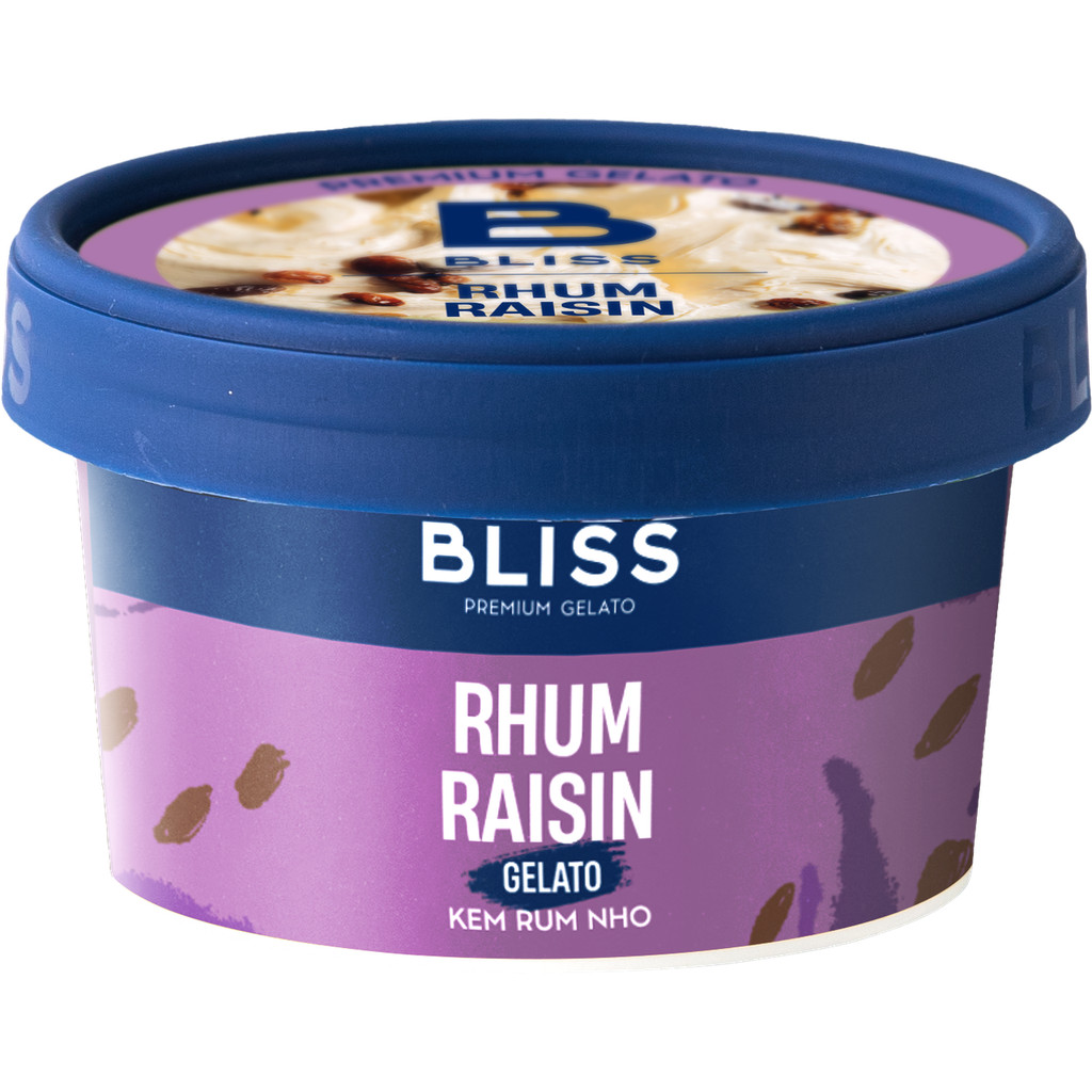 Kem Rum Nho 80ml Bliss Premium Gelato – Đậm Đà Hương Rum