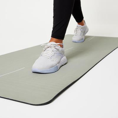 Thảm tập pilates 170 cm x 58 cm dày 8 mm DECATHLON Xanh xám mã 8800501