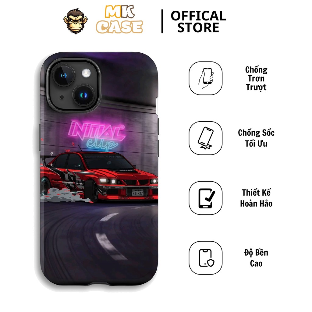 Ốp Điện Thoại Iphone Xe Độ Initial D Đỏ Đen Cực Ngầu MK CASE Dành Cho Nam Nữ Iphone 11 12 13 14 15 1